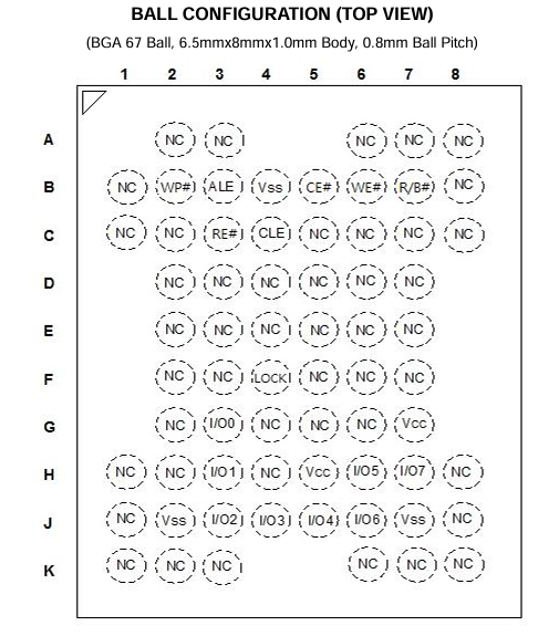 F59D4G81XB-45BCG2X引脚图