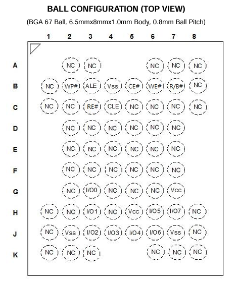 F59L4G81KA-25BCG2R引脚图