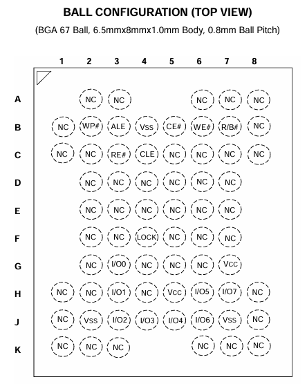 F59D1G81LB-45BCG2M引脚图