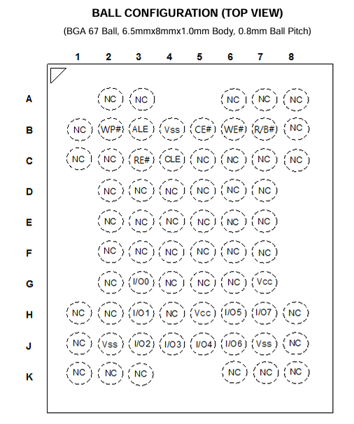 F59L2G81KA-25BCG2N引脚图