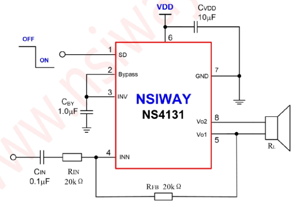 NS4131典型应用电路图