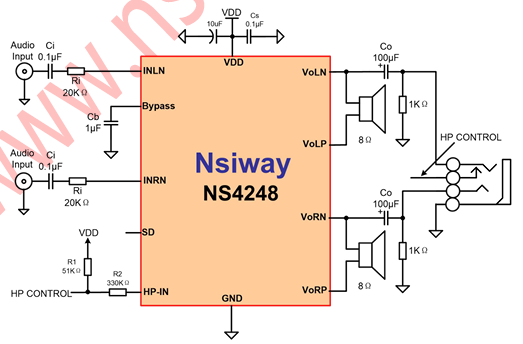 NS4248典型应用电路图