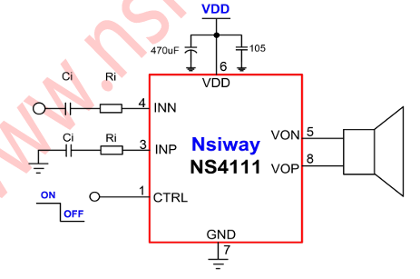 NS4111应用电路图