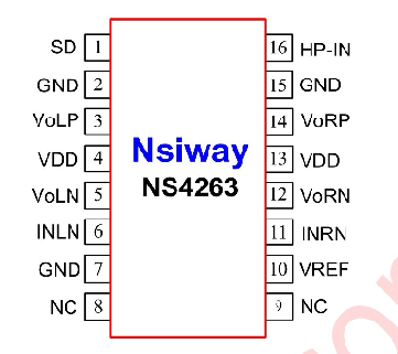 NS4263B管脚配置图