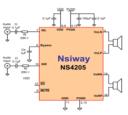 NS4205典型应用电路图