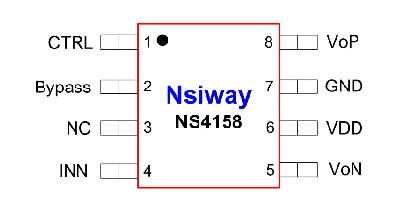 NS4158管脚配置图 NS4158管脚配置图