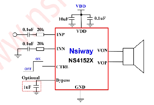 NS4152X典型应用电路 NS4152X典型应用电路