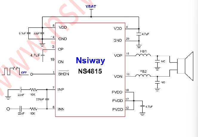 NS4815典型应用电路