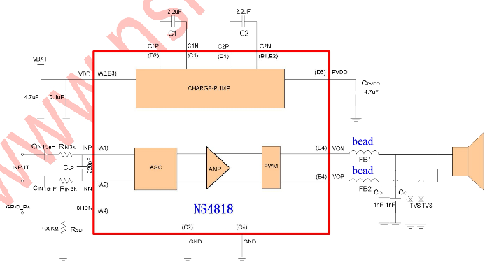 NS4818典型应用电路图